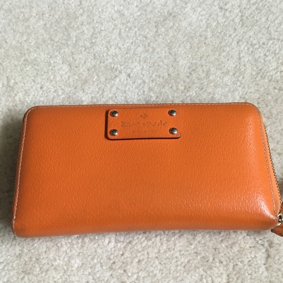 orange kate spade wallet